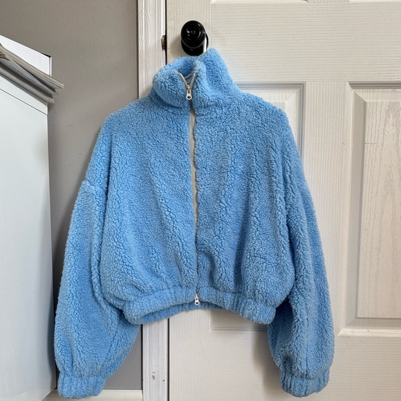 Urban outfitters Kimchi Blue Snow Bunny Piled Fleece Zip-Up Jacket - Picture 4 of 6